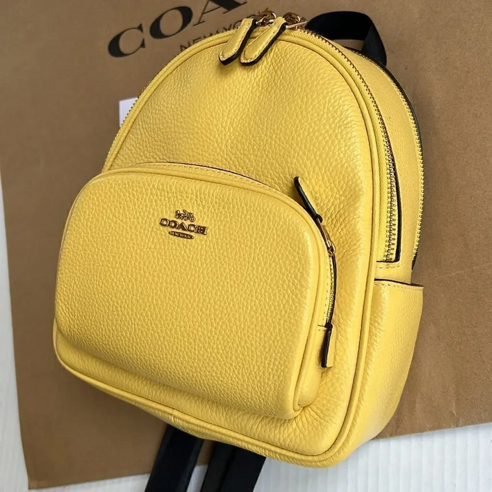 Coach Mini Court Backpack in Retro Yellow